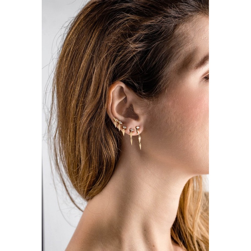 Greta Single Spike Marquise Diamond Earrings | Marquise Collection   